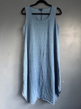 Pure Jill Sleeveless Blue Midi Dress